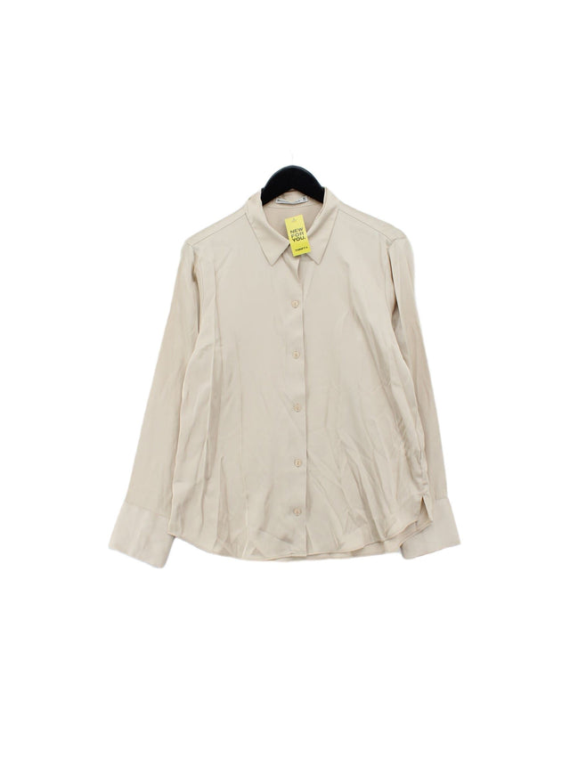Abercrombie & Fitch Women's Shirt M Cream Polyester with Viscose