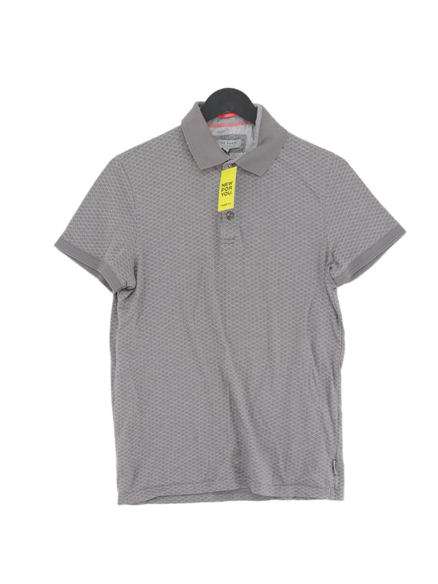Ted Baker Men's Polo S Grey Cotton with Polyester