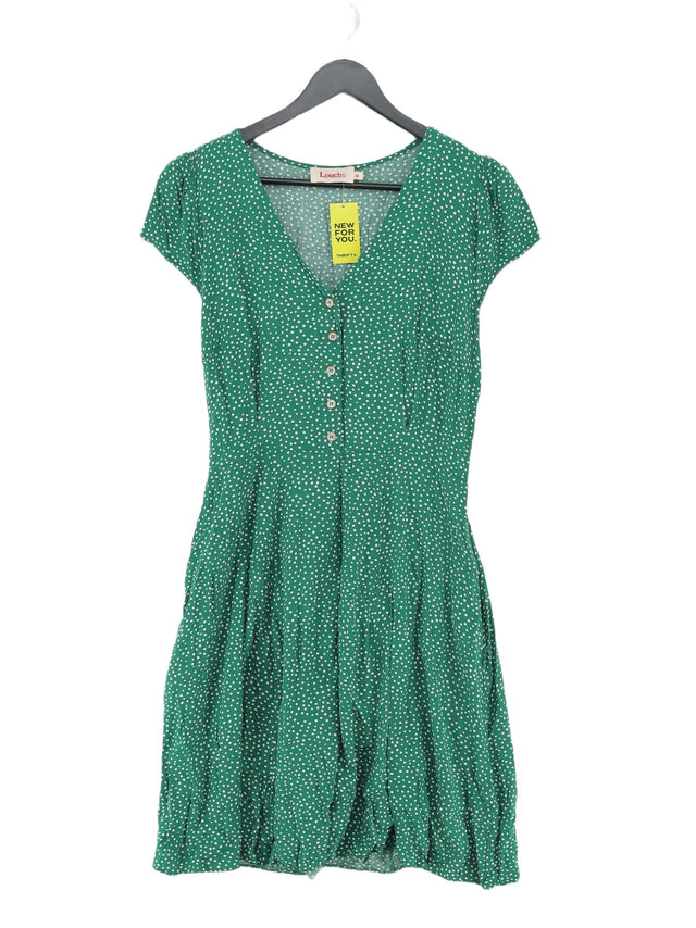 Louche Women's Midi Dress UK 16 Green 100% Viscose