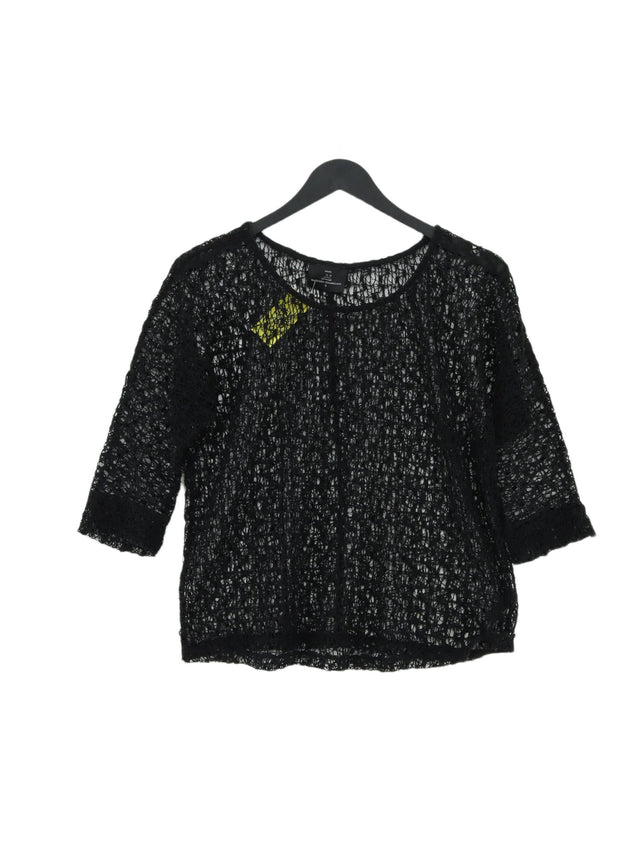 Next Women's Jumper UK 8 Black Polyester with Cotton