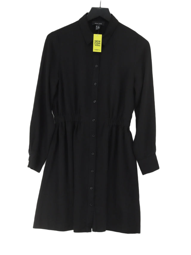 New Look Women's Midi Dress UK 12 Black 100% Polyester