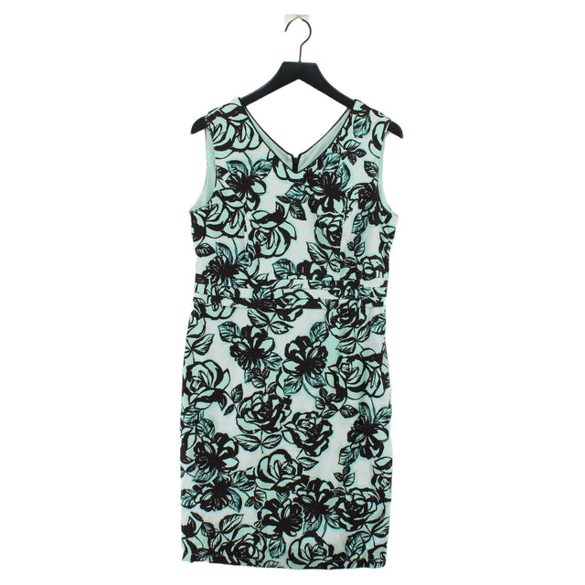 Gerry Weber Women's Midi Dress UK 14 Green Cotton with Elastane, Polyester