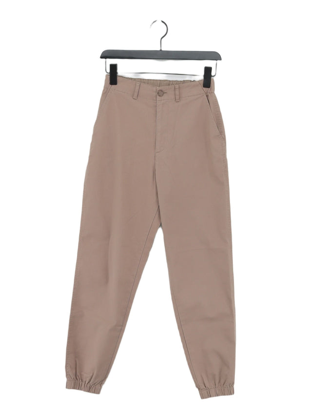 Uniqlo Women's Trousers W 24 in Tan Cotton with Elastane