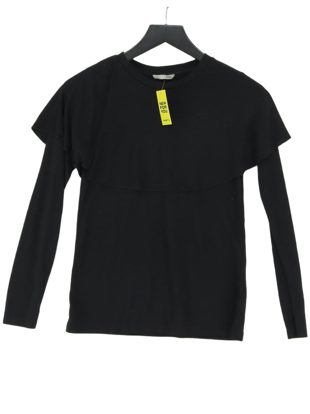 Zara Women's Top S Black Polyester with Viscose