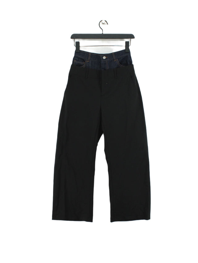 Zara Women's Suit Trousers XS Black Polyester with Elastane, Wool