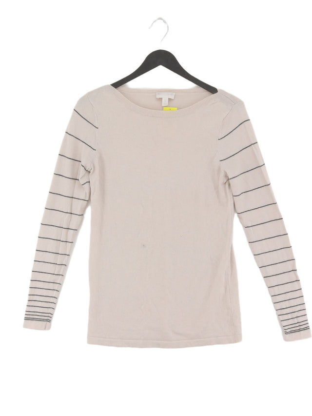 The White Company Women's Jumper S Cream Cotton with Other