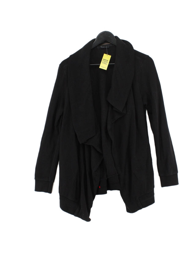 AllSaints Women's Cardigan M Black Cotton with Lyocell Modal