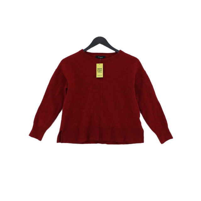 Autograph Women's Jumper UK 12 Red 100% Cashmere