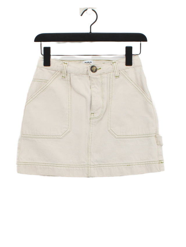 BDG Women's Mini Skirt S Cream 100% Cotton
