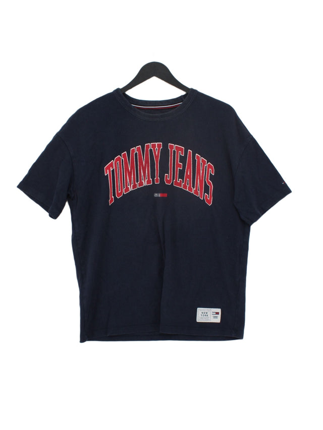 Tommy Jeans Men's T-Shirt S Blue 100% Cotton