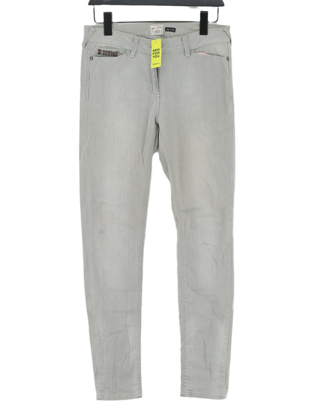 River Island Women's Jeans UK 12 Grey Cotton with Elastane
