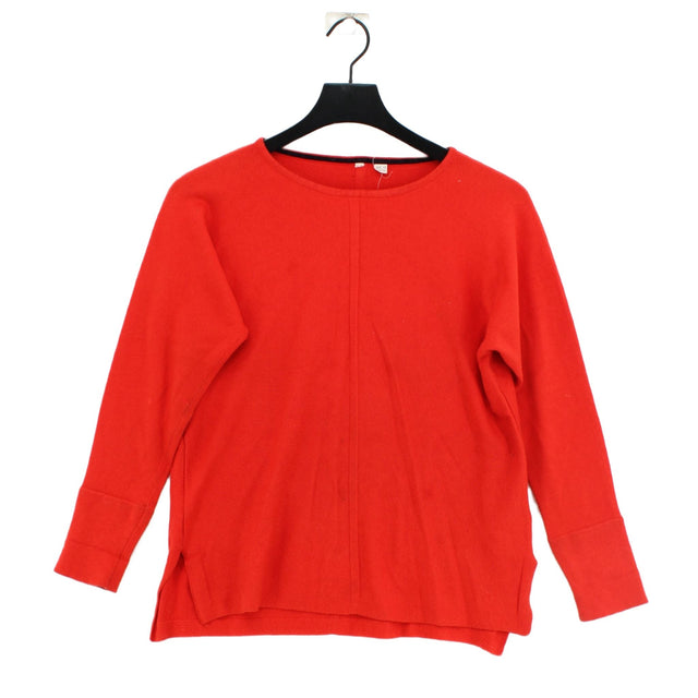 White Stuff Women's Jumper UK 10 Red Cotton with Lyocell Modal, Polyester