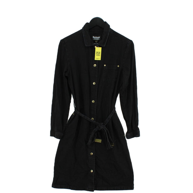 Barbour Women's Midi Dress UK 10 Black 100% Cotton