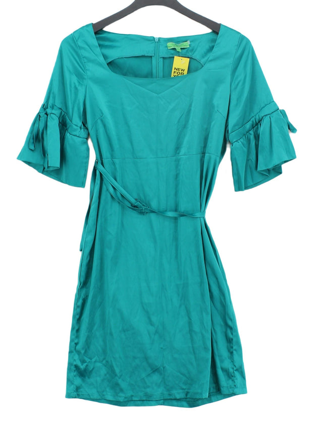 New York Laundry Women's Midi Dress UK 12 Blue Polyester with Elastane