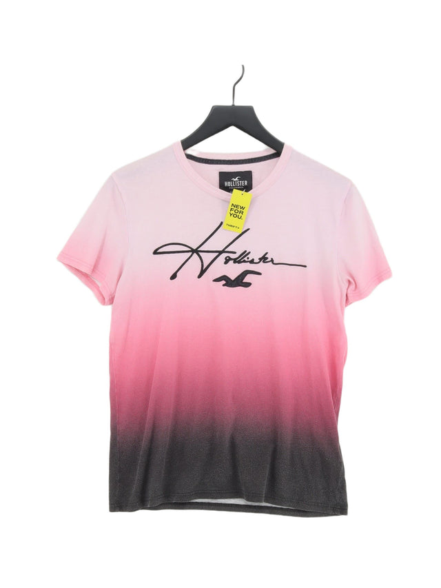 Hollister Women's T-Shirt S Pink 100% Cotton