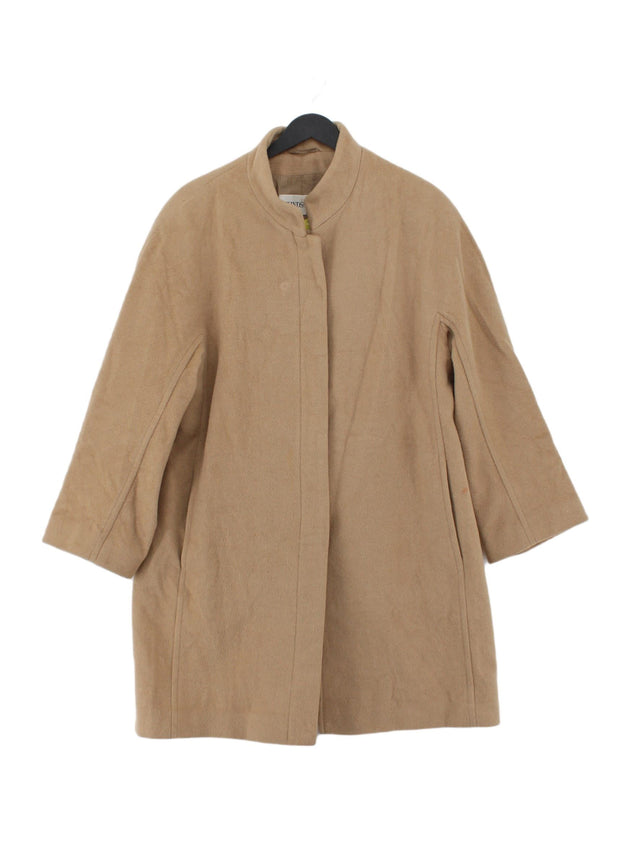 Windsmoor Women's Coat UK 12 Tan Wool with Angora, Polyamide, Polyester