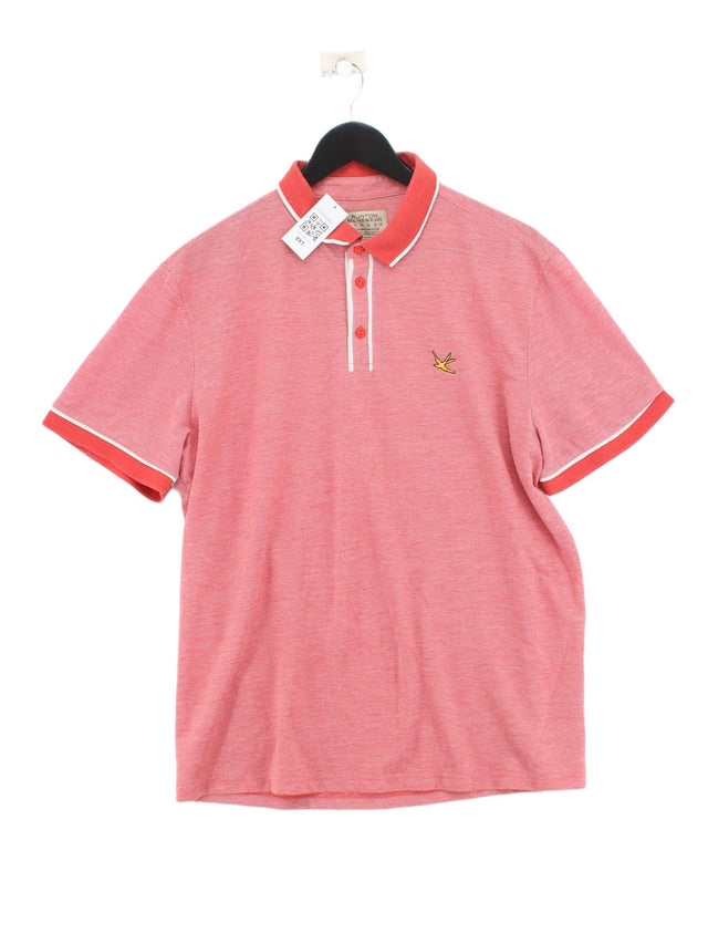 Burton Men's Polo L Red Polyester with Cotton