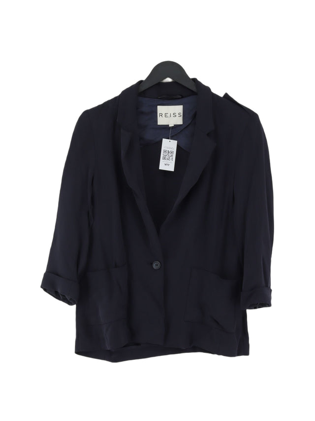 Reiss Women's Blazer XS Blue Viscose with Elastane, Polyester