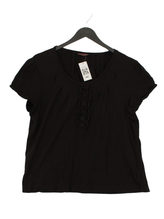 Wrap Women's T-Shirt UK 20 Black Lyocell Modal with Other