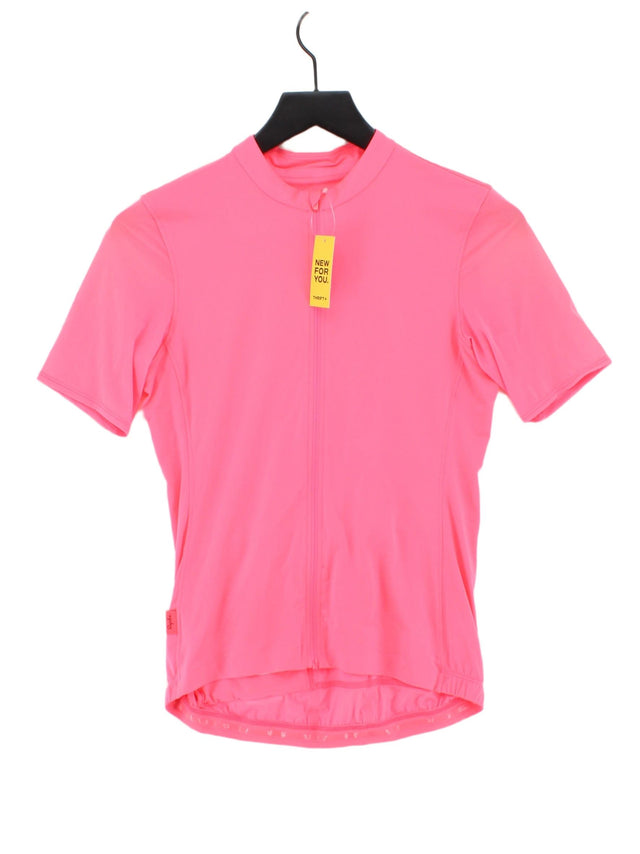 Rapha Women's Hoodie L Pink Polyester with Elastane, Polyamide