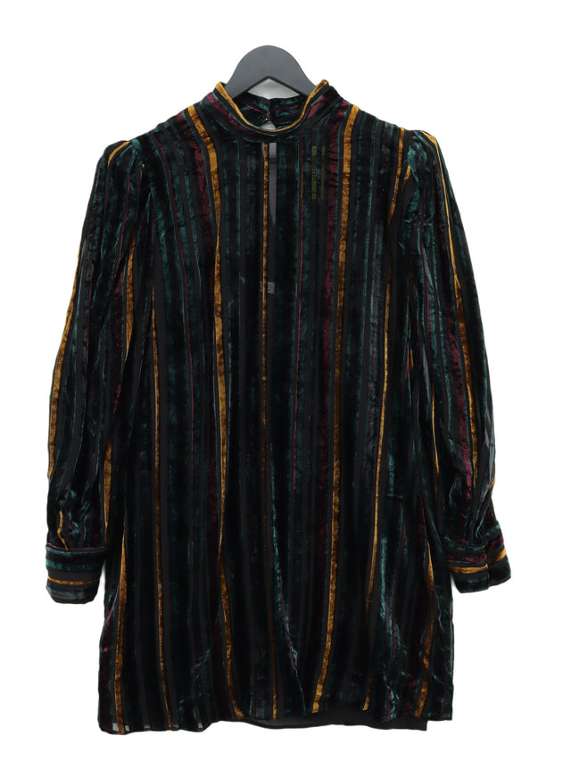& Other Stories Women's Midi Dress UK 14 Black Viscose with Polyamide, Polyester