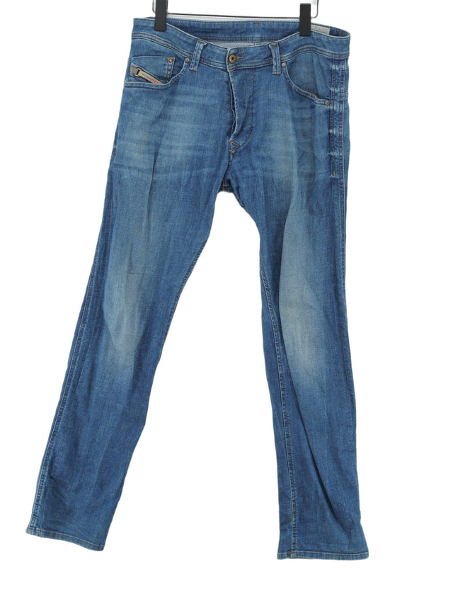 Diesel Men's Jeans W 32 in; L 32 in Blue Cotton with Elastane