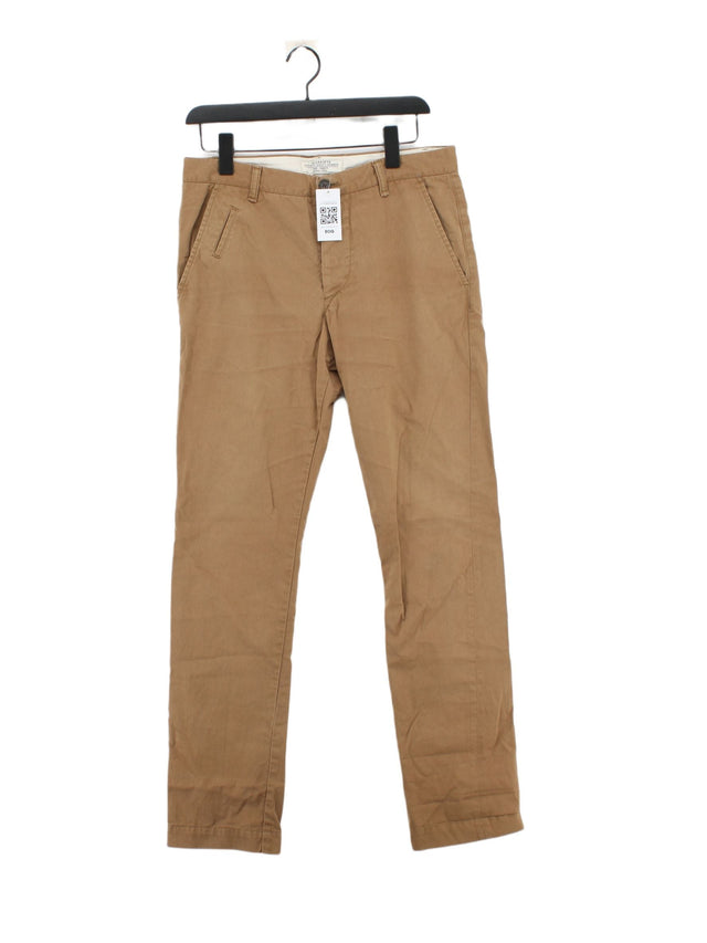AllSaints Men's Trousers W 30 in Tan 100% Cotton