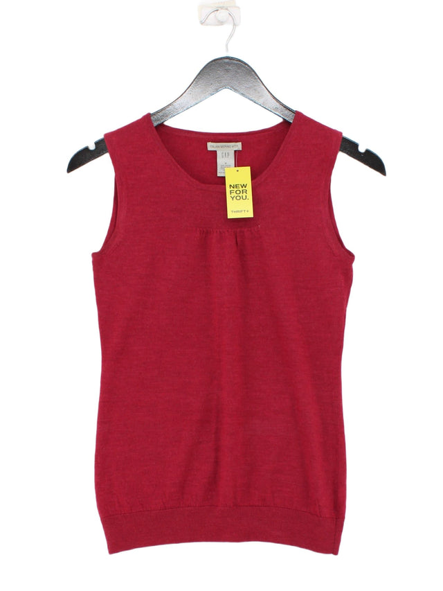 Gap Women's T-Shirt M Red 100% Wool