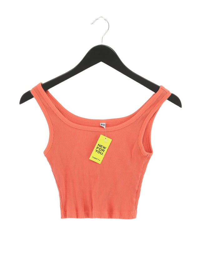 Uniqlo Women's T-Shirt XS Orange 100% Other