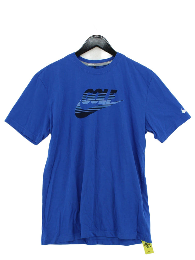 Nike Men's Loungewear M Blue Cotton with Polyester