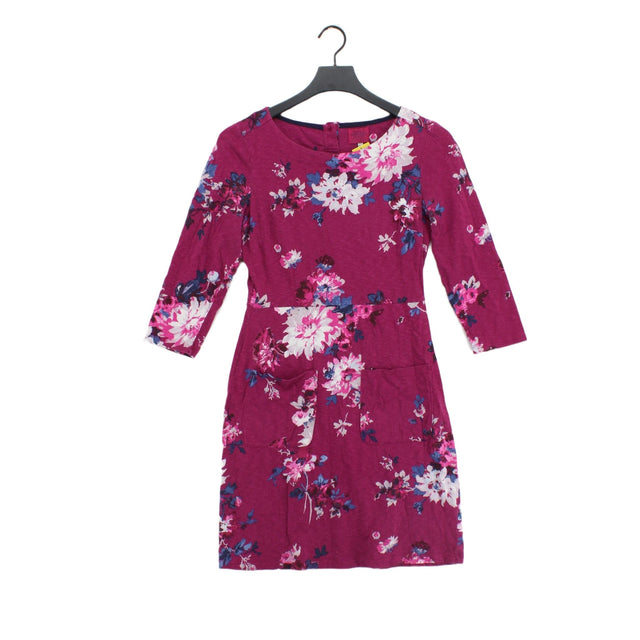 Joules Women's Midi Dress UK 8 Purple 100% Cotton
