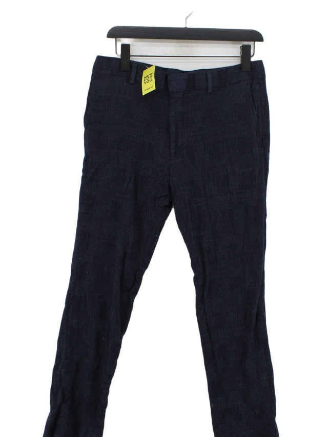 Hugo Boss Men's Suit Trousers W 31 in Blue Wool with Elastane