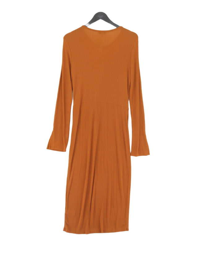 Next Women's Maxi Dress UK 14 Brown Polyester with Elastane
