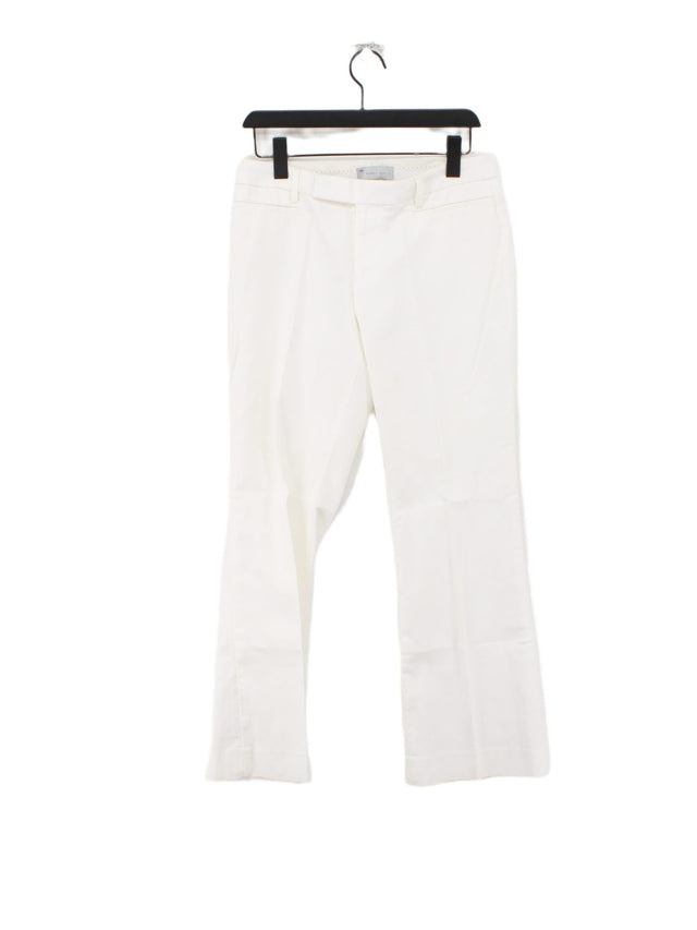 Gap Women's Trousers UK 10 White 100% Cotton