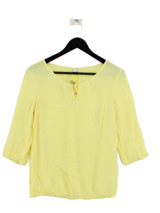 S.Oliver Women's Top UK 12 Yellow 100% Other