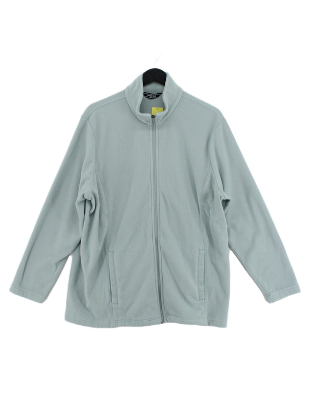 Lands End Women's Jacket UK 22 Blue 100% Polyester