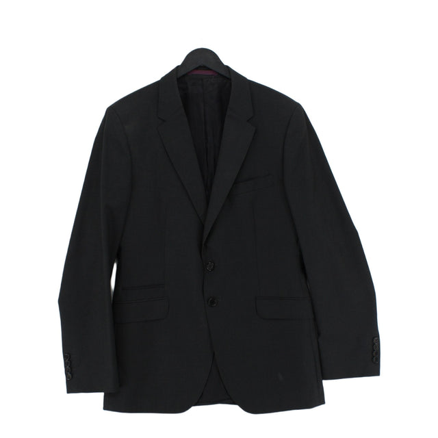 Paul Smith Men's Blazer Chest: 40 in Grey Wool with Mohair, Viscose