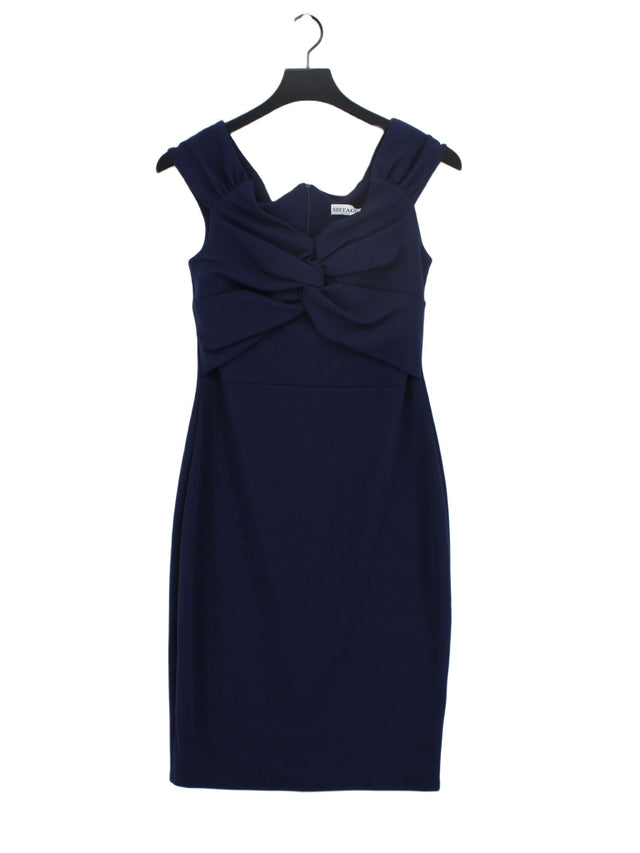 Sistaglam Women's Midi Dress UK 12 Blue Polyester with Elastane