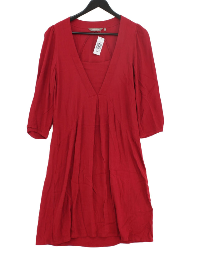 Sandwich Women's Midi Dress UK 6 Red 100% Rayon