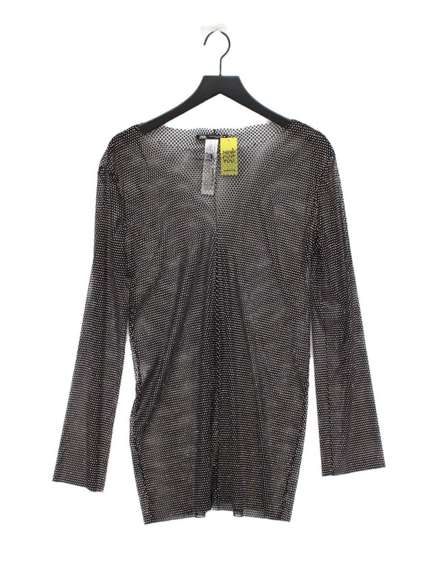 Zara Women's Midi Dress M Black 100% Nylon