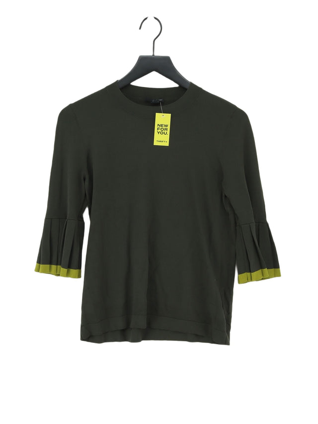 COS Women's Top S Green Viscose with Polyamide