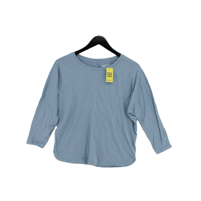 Next Women's Top S Blue 100% Cotton