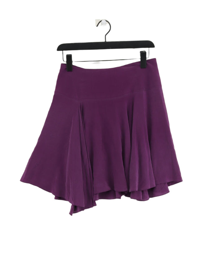 See By Chloé Women's Midi Skirt UK 8 Purple 100% Silk