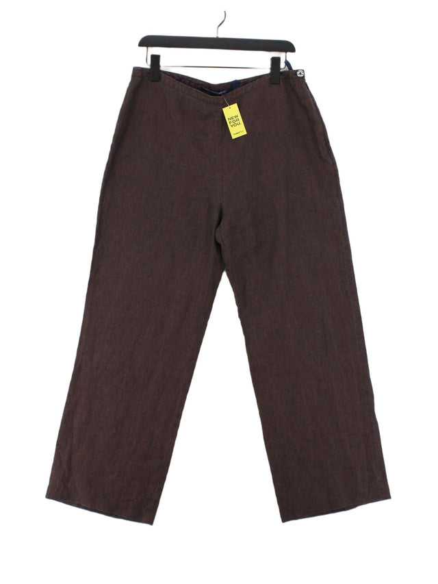 Boden Women's Suit Trousers UK 16 Grey 100% Linen