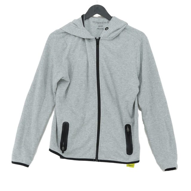 Aeropostale Women's Hoodie XS Grey Cotton with Polyester