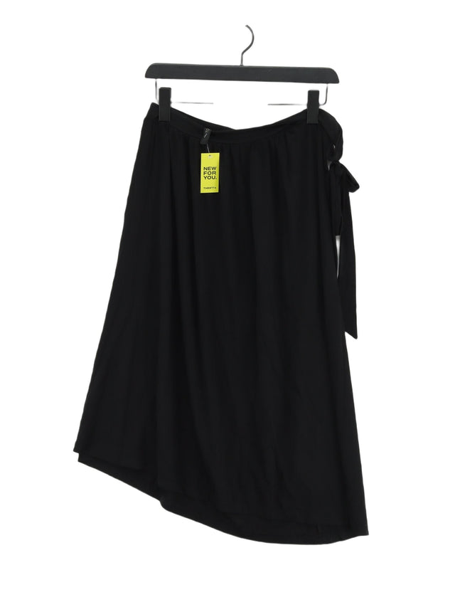 Topshop Women's Maxi Skirt UK 14 Black Viscose with Elastane