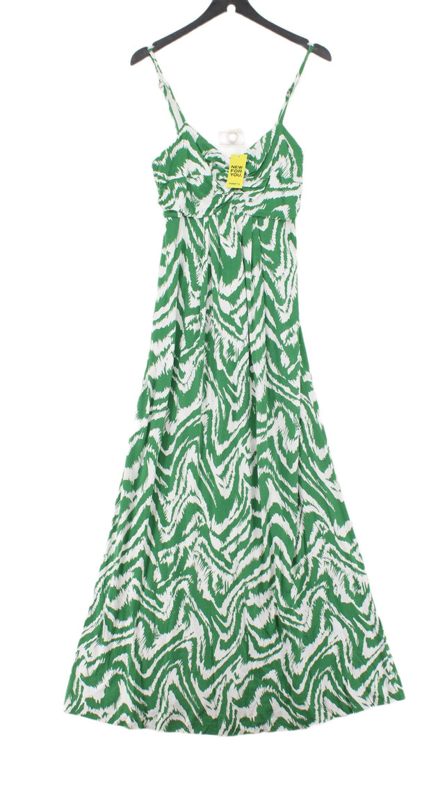 Jigsaw Women's Maxi Dress UK 12 Green Cotton with Lyocell Modal