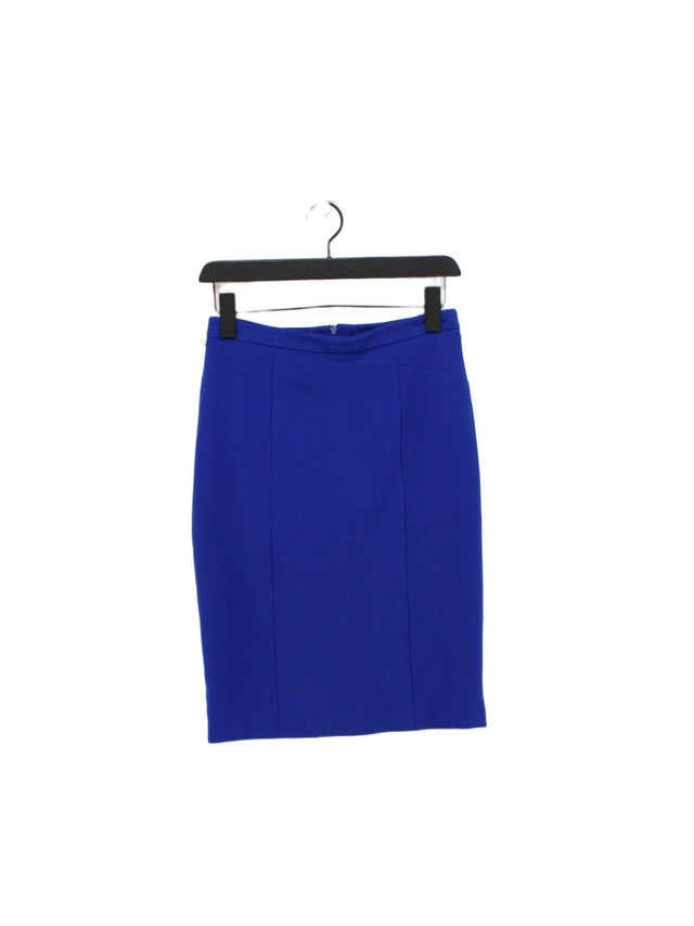 Coast Women's Midi Skirt UK 10 Blue Viscose with Elastane, Polyamide, Polyester