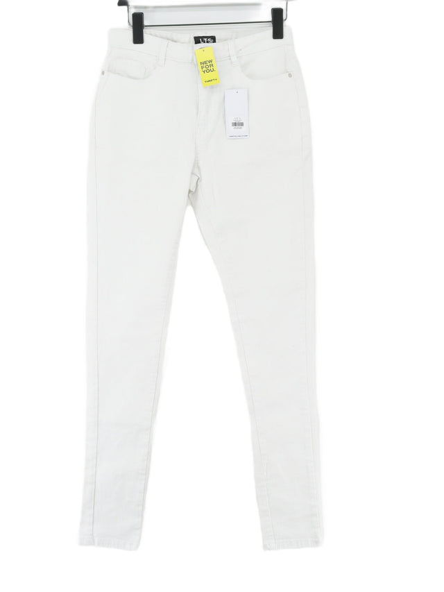 Long Tall Sally Women's Jeans UK 12 White Cotton with Elastane