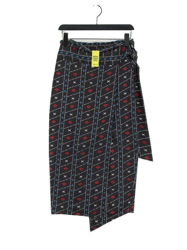 Never Fully Dressed Women's Midi Skirt UK 8 Black 100% Polyester